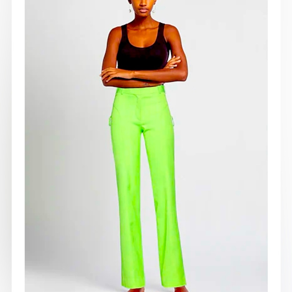 Jacquemus lime green pants size 4